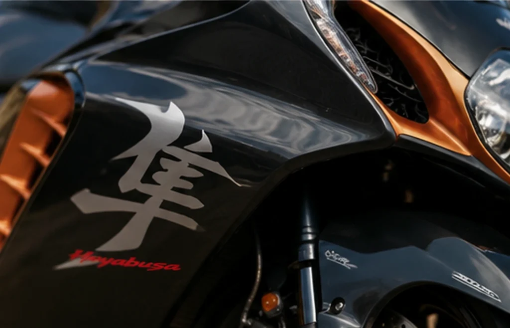 Dettaglio della carena aerodinamica di una Suzuki Hayabusa